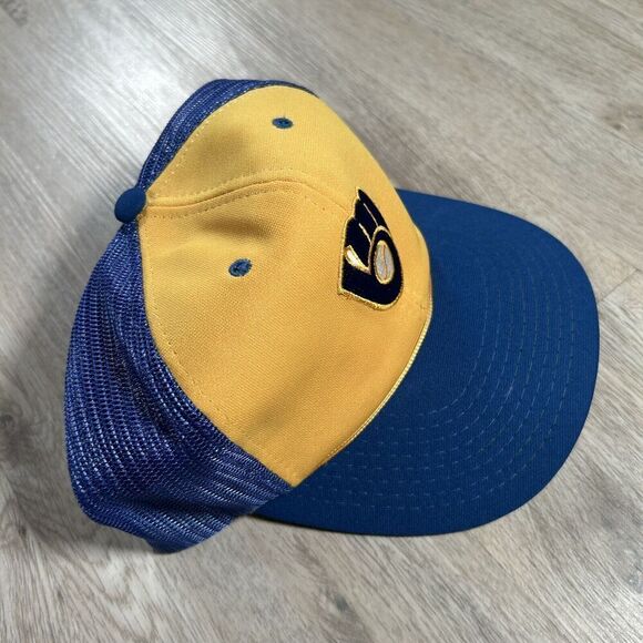 Vintage Sports Specialties Milwaukee Brewers Hat Snapback MLB Baseball Blue Cap - Picture 7 of 8
